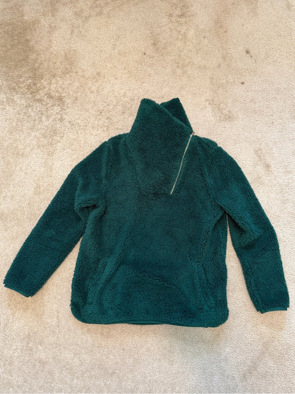 Talbots Green Fleece Quarter Zip